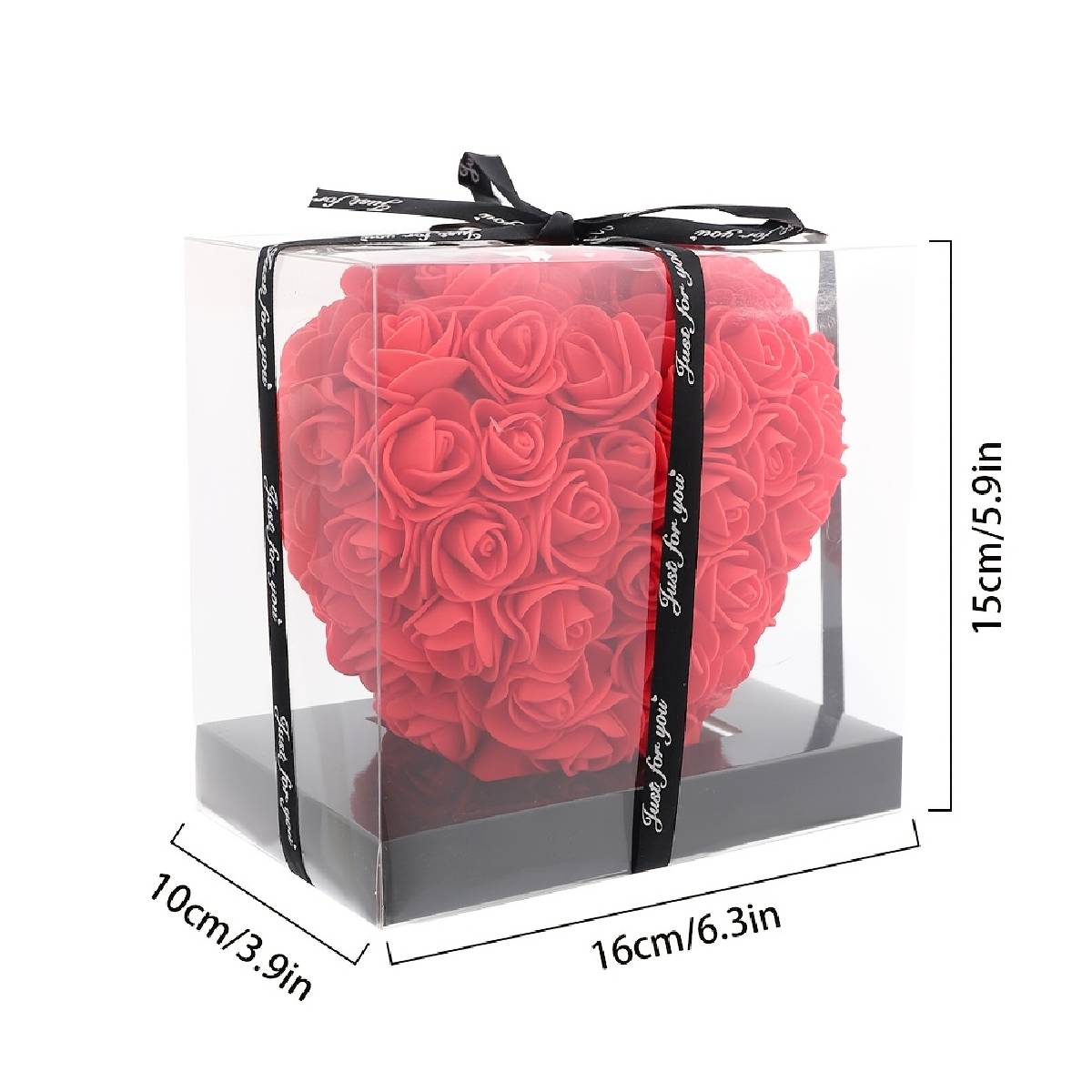 Weinloves Elegant Heart-Shaped Artificial Rose in Vibrant Colors