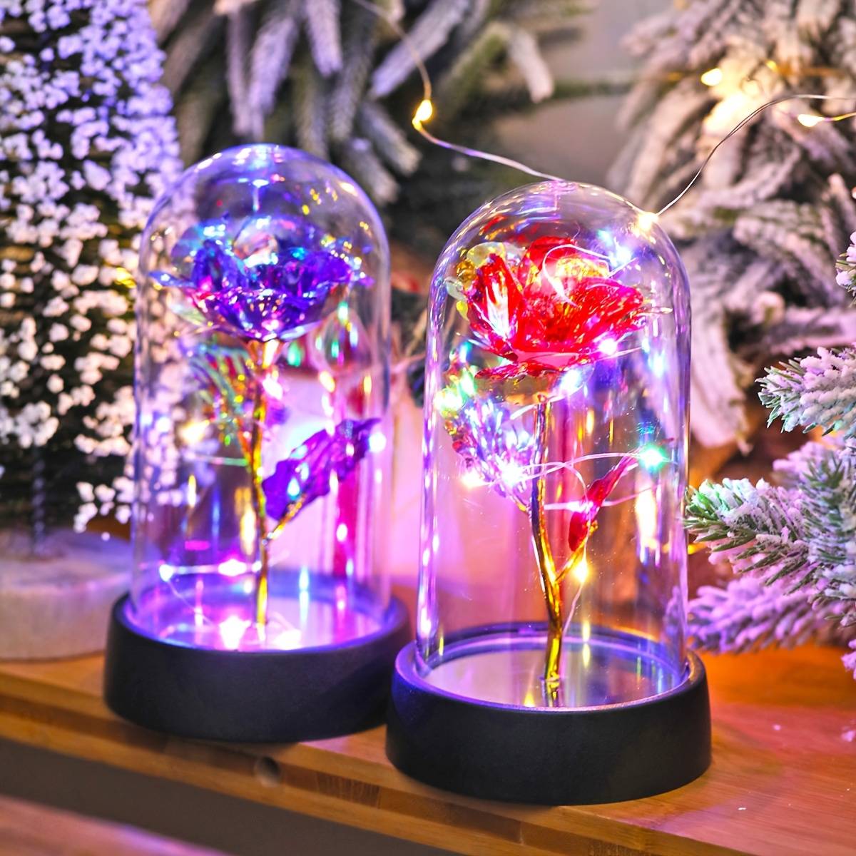 Weinloves 2025 LED Enchanted Galaxy Rose Eternal Rose Forever Rose In Glass