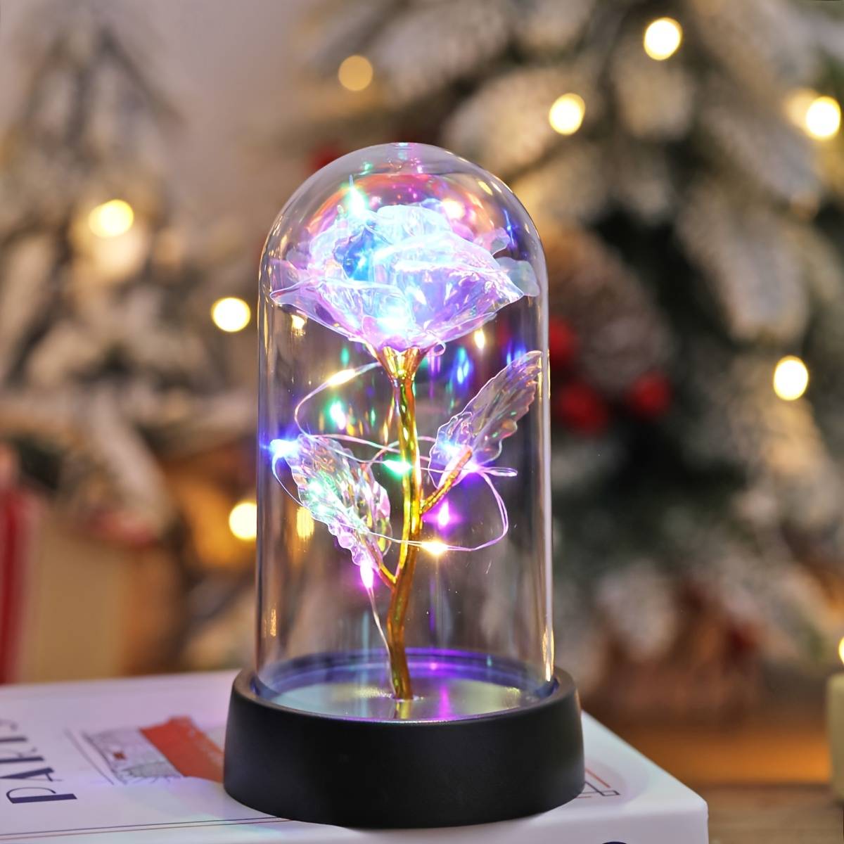 Weinloves 2025 LED Enchanted Galaxy Rose Eternal Rose Forever Rose In Glass