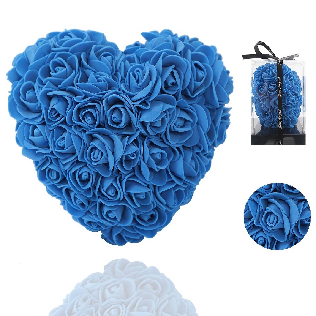 Weinloves Elegant Heart-Shaped Artificial Rose in Vibrant Colors